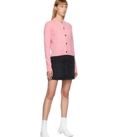 Acne Studios Pink Patch Crewneck Cardigan