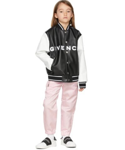 Givenchy Kids Logo-Embroidered Faux-Leather Bomber Jacket