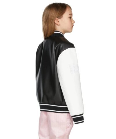 Givenchy Kids Logo-Embroidered Faux-Leather Bomber Jacket
