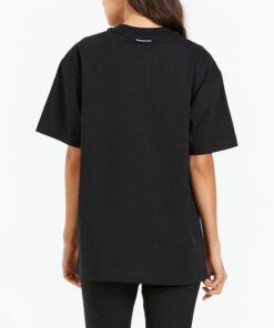Alexander Wang Logo-Print Cotton T-Shirt, Black