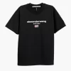 Alexander Wang Logo-Print Cotton T-Shirt, Black