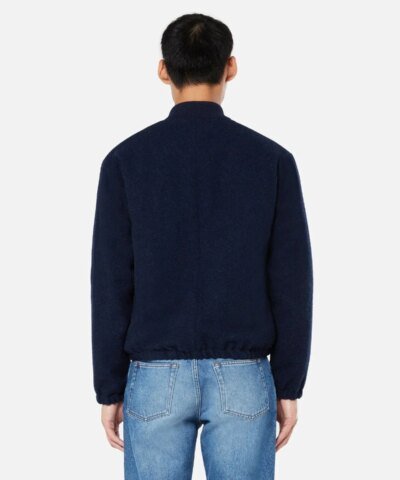 Ami Paris Ami De Coeur Bomber Jacket, Navy