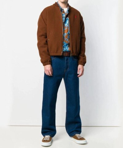 Ami Paris Ami De Coeur Bomber Jacket, Brown