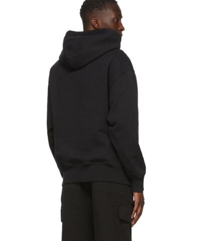 AMI Men's Black De Coeur Hoodie