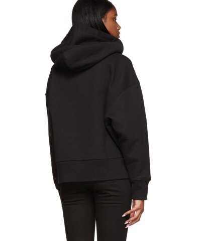 AMI Women's Black De Coeur Hoodie