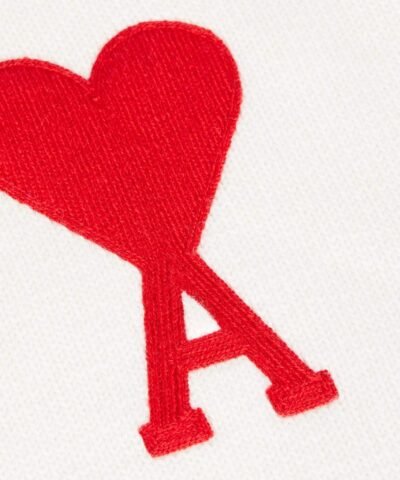 Ami Men's De Coeur Oversize Crewneck Sweater, White