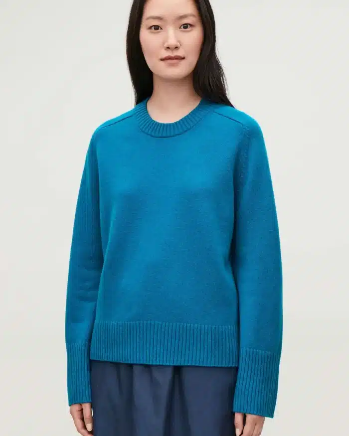 COS Cashmere Sweater Whit Rib Detail