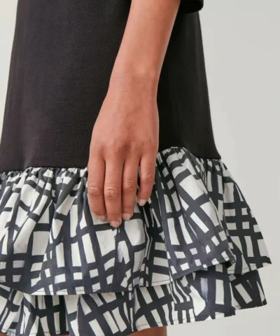 COS Knitted Dress With Woven Pleata