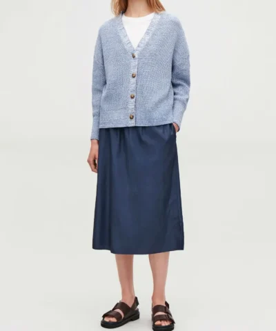 COS Knitted Mouline-Knit Cardigan