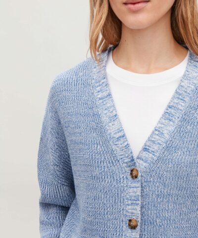 COS Knitted Mouline-Knit Cardigan