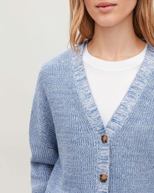 COS Knitted Mouline-Knit Cardigan