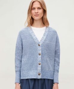 COS Knitted Mouline-Knit Cardigan
