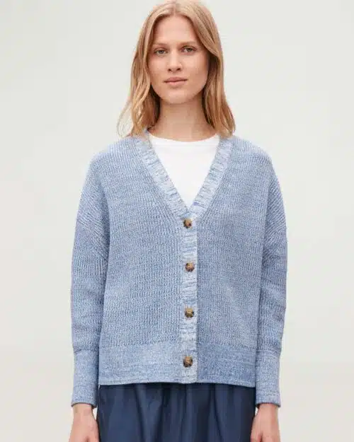 COS Knitted Mouline-Knit Cardigan