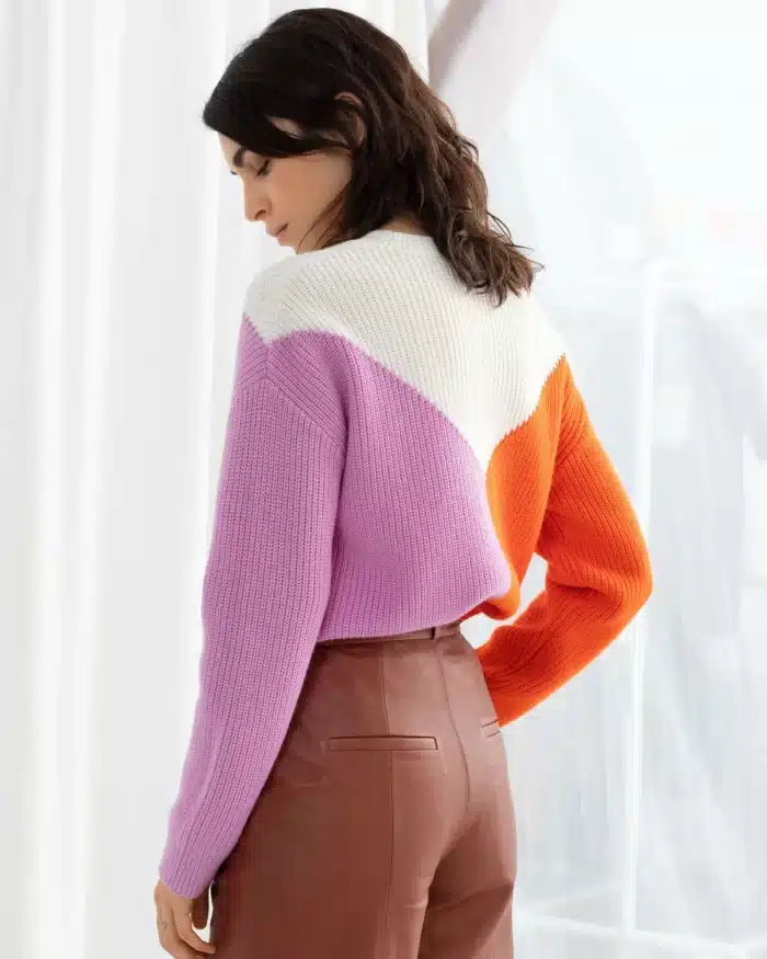 Me & Other Stories Wool Blend Colour Block Sweater