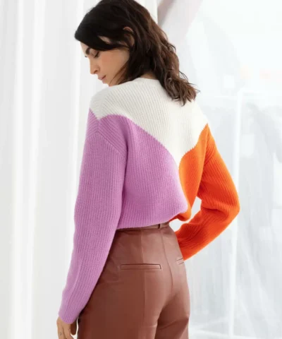 Me & Other Stories Wool Blend Colour Block Sweater