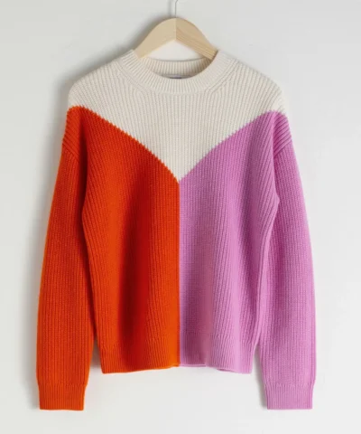 Me & Other Stories Wool Blend Colour Block Sweater