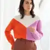 Me & Other Stories Wool Blend Colour Block Sweater