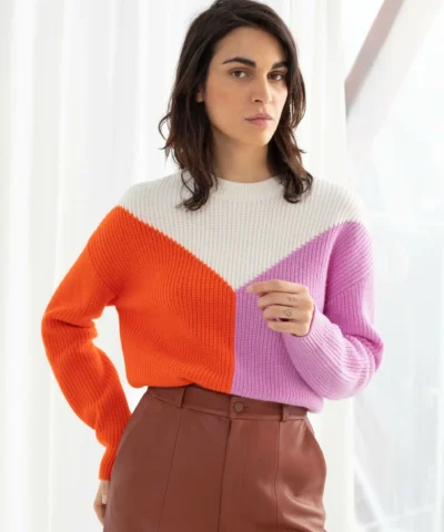 Me & Other Stories Wool Blend Colour Block Sweater