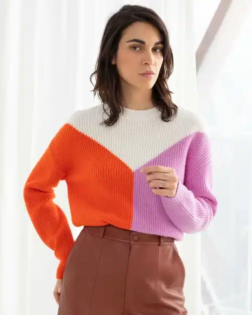 Me & Other Stories Wool Blend Colour Block Sweater