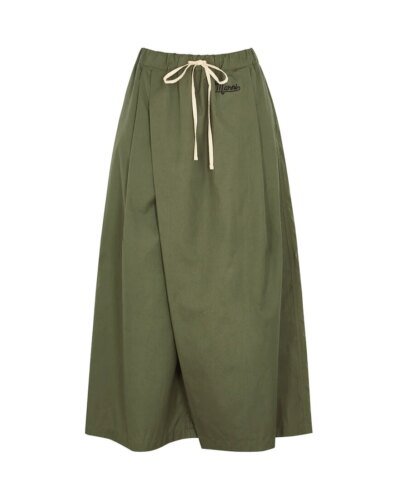 Marni Army Green Wide-Leg Cotton Culottes