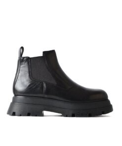 Ash Edition Black Leather Ankle Boots