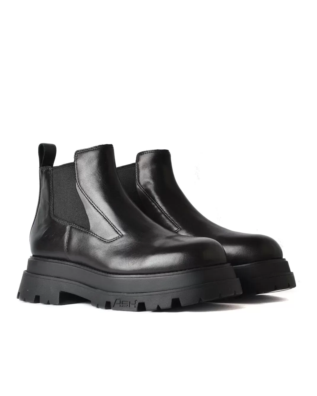 Ash Edition Black Leather Ankle Boots