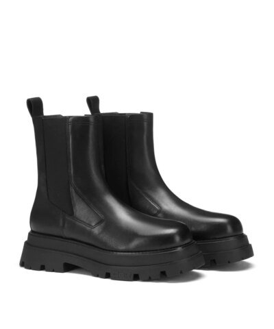 Ash Elite Tall Boots In Black Leather