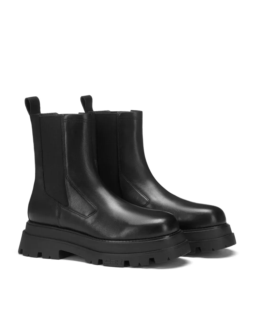 Ash Elite Tall Boots In Black Leather