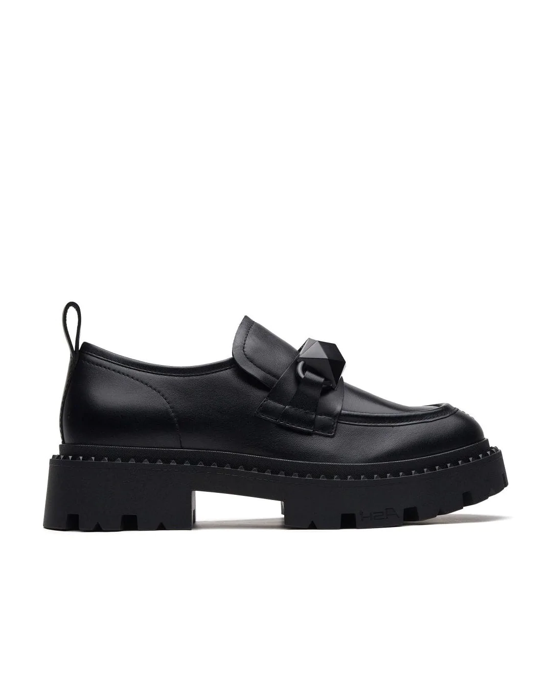 Ash Gemini Black Leather Loafers