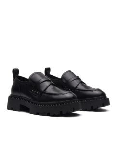Ash Genial Bis Loafers In Black Leather