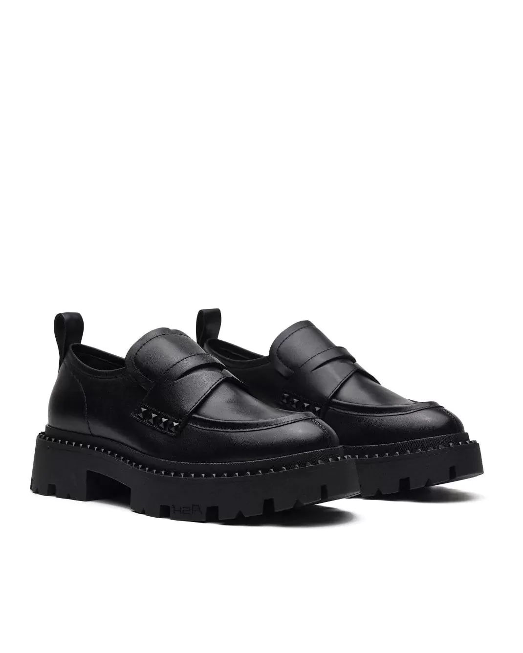 Ash Genial Bis Loafers In Black Leather