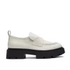 Ash Genial Cleated Loafers In White Leather