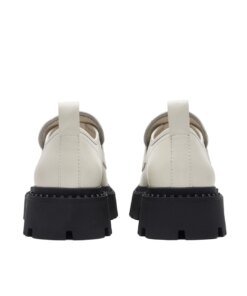Ash Genial Cleated Loafers In White Leather