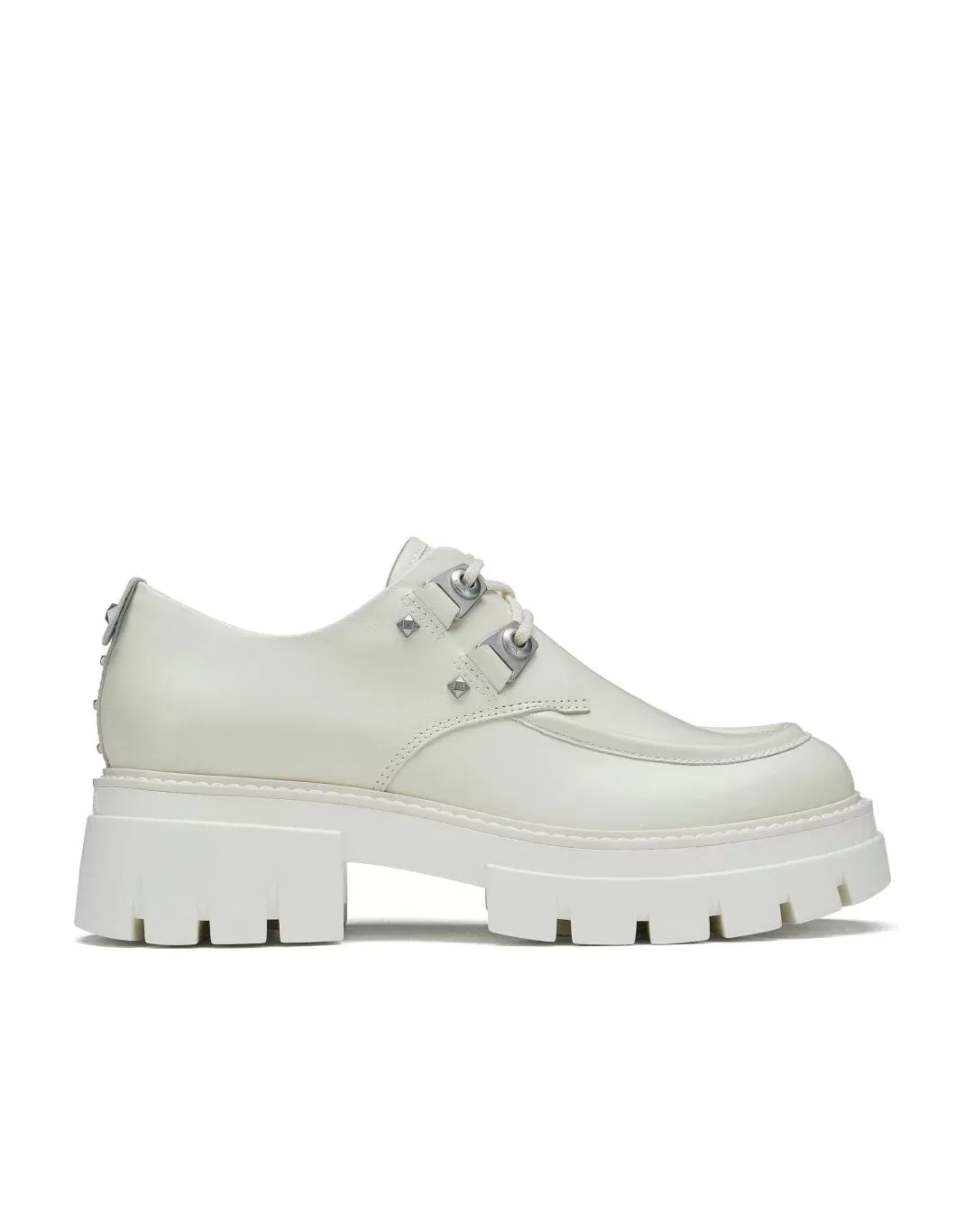 Ash Laslo White Leather Lace Brogues