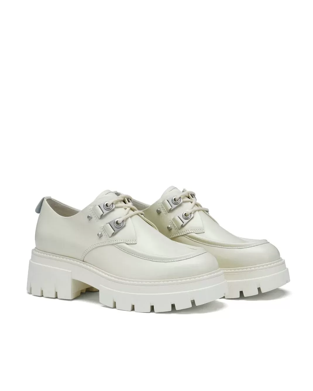 Ash Laslo White Leather Lace Brogues