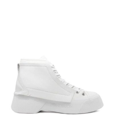 JW Anderson Panelled Lace-Up Sneakers, White