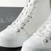 JW Anderson Panelled Lace-Up Sneakers, White