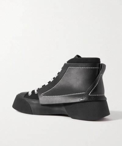 JW Anderson Panelled Lace-Up Sneakers, Black