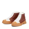 JW Anderson Panelled Lace-Up Sneakers, Brown