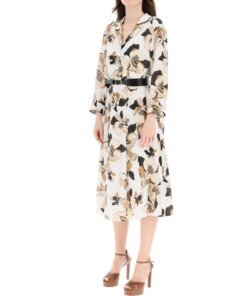 Max Mara Studio Floral Print Midi Dress