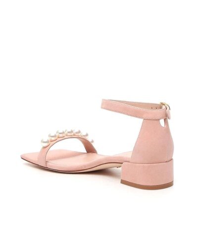 Stuart Weitzman Nudist June Square Sandals, Pink