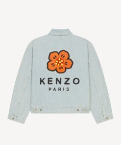 Kenzo 'Boke Flower' Embroidered Denim Trucker Jacket