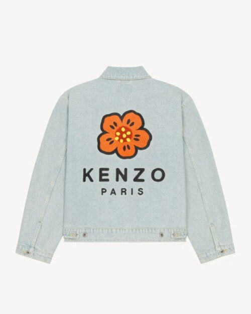 Kenzo 'Boke Flower' Embroidered Denim Trucker Jacket