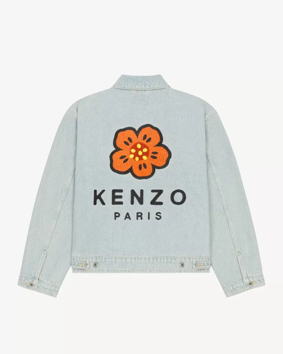 Kenzo 'Boke Flower' Embroidered Denim Trucker Jacket