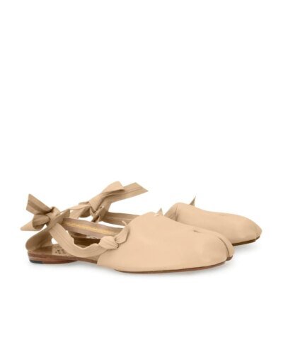 Maison Margiela Tabi Ballerina Shoes, Beige