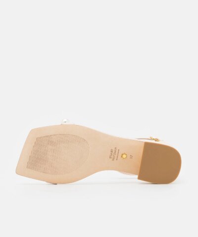 Stuart Weitzman Nudist June Square Sandals, Seashell