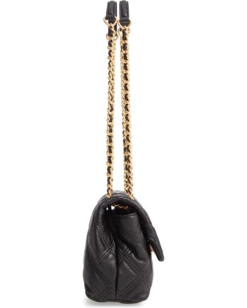 Tory Burch Small Fleming Distressed Convertible Shoulder, Black