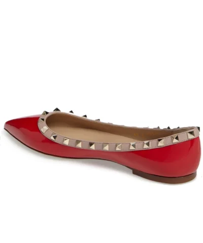 Valentino Garavani Patent Rockstud Ballet Flat