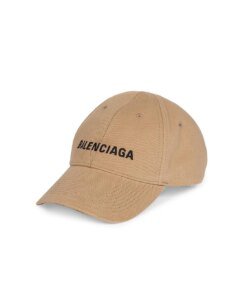 Balenciaga Men's Natural Logo Baseball Cap