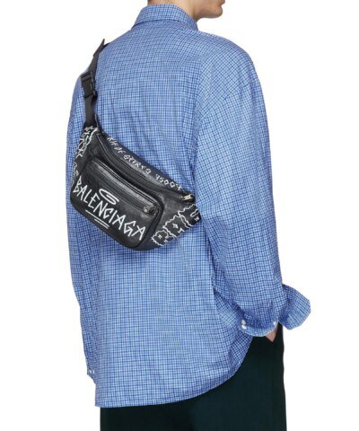 Balenciaga Graffiti Explorer Belt Bag Leather Medium
